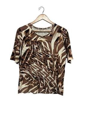 Basler Marrakesh Printed Shirt Top Women's 40 US 10 Short Sleeves